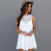 Crochet Panel Sleeveless Mini Dress