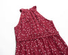 Women's Summer Casual Polka Dot Print Beach Cover Up Boho Maxi Dresses