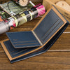 Baellerry Vintage Dot Stripe Business Short Clutch Wallet Photo Cash Card Holder for Men