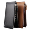 Baellerry CA0131 Solid Color Cell Phone Money Photo Card Clutch Long Wallet for Men