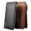Baellerry CA0131 Solid Color Cell Phone Money Photo Card Clutch Long Wallet for Men