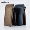 Baellerry Solid Color Cell Phone Money Photo Card Clutch Long Wallet for Men