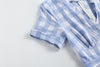 Shirt Collar Plaid A Line Dress