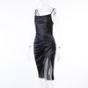Elegant Bustier Midi Dress Celebrity Women Sexy Solid Irregular Party Dresses