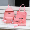 2019 NEW 4PCS Girls Casual Bag Letter Embroidered Lightweight Women Backpack