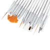 15Pcs Nail Art Design Painting Tool Drawing Pen Wood Handle Brush Set Kit Nail DIY Accessory