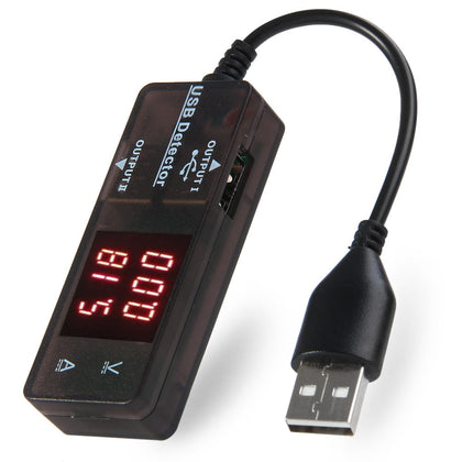 KW203 USB Detector Charging Voltage Current Panel Meter LED Dual Display