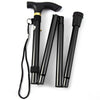 Adjustable Aluminum Metal Walking Stick Folding Collapsible Travel Cane with Non-slip Rubber Base