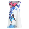 Sleeveless Butterfly Print Casual Dress