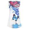 Sleeveless Butterfly Print Casual Dress