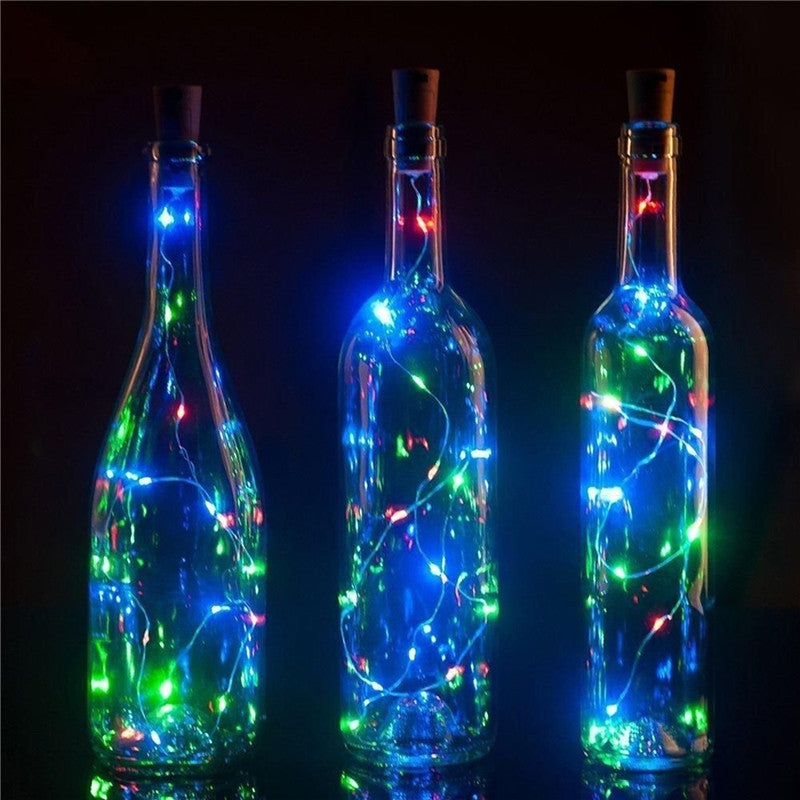 20 LED Strip Wine Bottle Lamp Fairy Lights Cork String Wire 2M Party Wedding