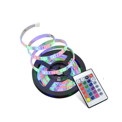SUPli LED Strip Lights Waterproof 3528 5M 300leds RGB with 24key IR Controller