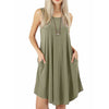 Sleeveless Round Neck Swing Dress
