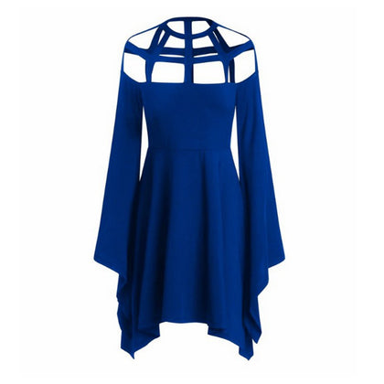 Halloween Costume Hollow Out Flare Sleeve Dress