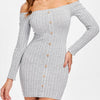 Knit Ribbed Mini Tight Dress