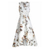 Wrap Floral Print High Low Hem Dress