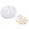 12 Shapes 3D Nail Art Decorations Wheel With Gold And Silver Metal Studs