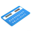 1PC Mini Slim Credit Card Pattern Solar Power Pocket Calculator