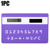 1PC Mini Slim Credit Card Pattern Solar Power Pocket Calculator