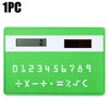 1PC Mini Slim Credit Card Pattern Solar Power Pocket Calculator