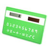 1PC Mini Slim Credit Card Pattern Solar Power Pocket Calculator