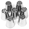 7pcs Stainless Steel Russian Icing Piping Nozzles Pastry Decorating Tips Kitchen Accessories