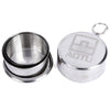 AOTU Telescopic Stainless Steel Cup with Buckle Three Section Outdoor Tool