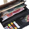 Guapabien Landscape Image Print Letter Embellishment Snap Fastener Long Clutch Wallet