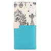 Guapabien Landscape Image Print Letter Embellishment Snap Fastener Long Clutch Wallet