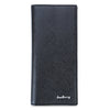 Baellerry Thin Soft Solid Color Long Vertical Photo Cash Card Wallet for Men