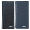 Baellerry Thin Soft Solid Color Long Vertical Photo Cash Card Wallet for Men
