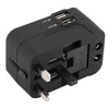 HHT202 Multifunctional Travel Adapter International Plug Dual USB Charging Port Universal AC Socket Drop Protection Bag