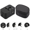 HHT202 Multifunctional Travel Adapter International Plug Dual USB Charging Port Universal AC Socket Drop Protection Bag