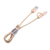 Awei CL - 930 2 in 1 1M Multifunctional 8 Pin Micro USB Interface Sync Charging Data 2.1A Cable