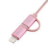 Awei CL - 930 2 in 1 1M Multifunctional 8 Pin Micro USB Interface Sync Charging Data 2.1A Cable