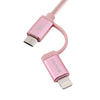 Awei CL - 930 2 in 1 1M Multifunctional 8 Pin Micro USB Interface Sync Charging Data 2.1A Cable