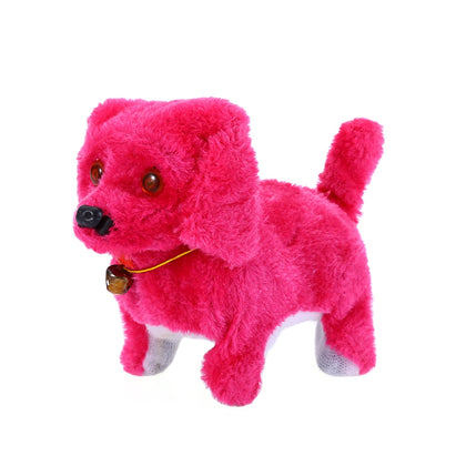 Electronic Walking Barking Dog Doll Toy with Flash Light Eye Birthday Christmas Gift for Baby