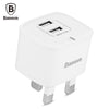 Baseus Funzi Dual USB 2.4A Smart Travel Charger UK Plug