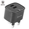 Baseus Funzi Dual USB 2.4A Smart Travel Charger UK Plug