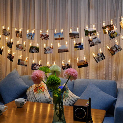 BRELONG Photo Clip String Light Battery Powered Perfect Anniversary Ornament for Hanging Pictures / Notes / Artwork