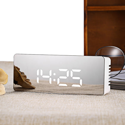 TS - S69 LED Time / Temperature Display Mirror Clock