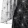 Halloween Lace Sleeve Spider Web Print Dress