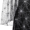 Halloween Lace Sleeve Spider Web Print Dress