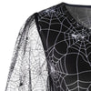 Halloween Lace Sleeve Spider Web Print Dress