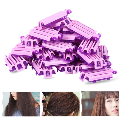 45pcs Hairdressing Styling Corrugated Hair Clip Curler DIY Tool