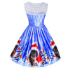 Christmas Cat Snowflake Mesh Panel Dress