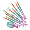 11Pcs Mermaid Ombre Makeup Brush Set