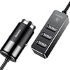 Baseus Car Charger Front Single Port Rear Three USB