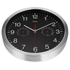 32cm Silent Wall Metal Clock Thermometer Hygrometer