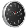 32cm Silent Wall Metal Clock Thermometer Hygrometer